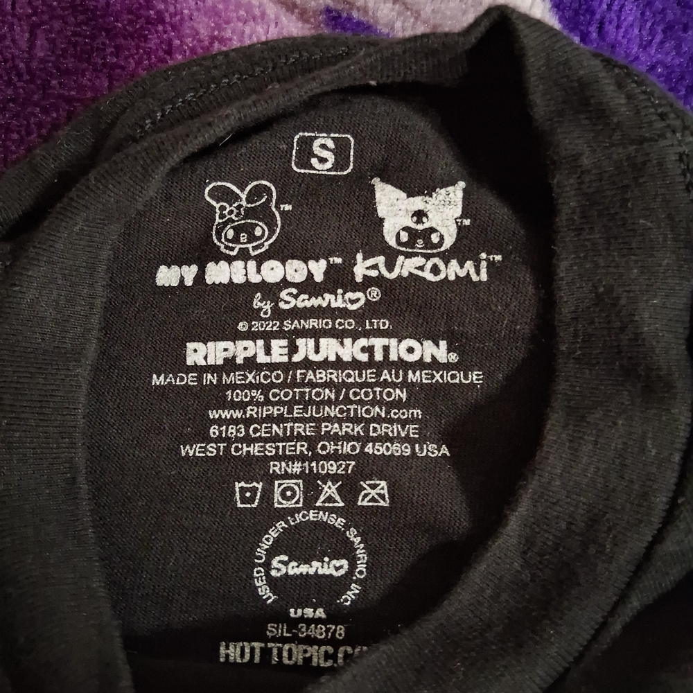 Sanrio My Melody Kuromi Black T-Shirt